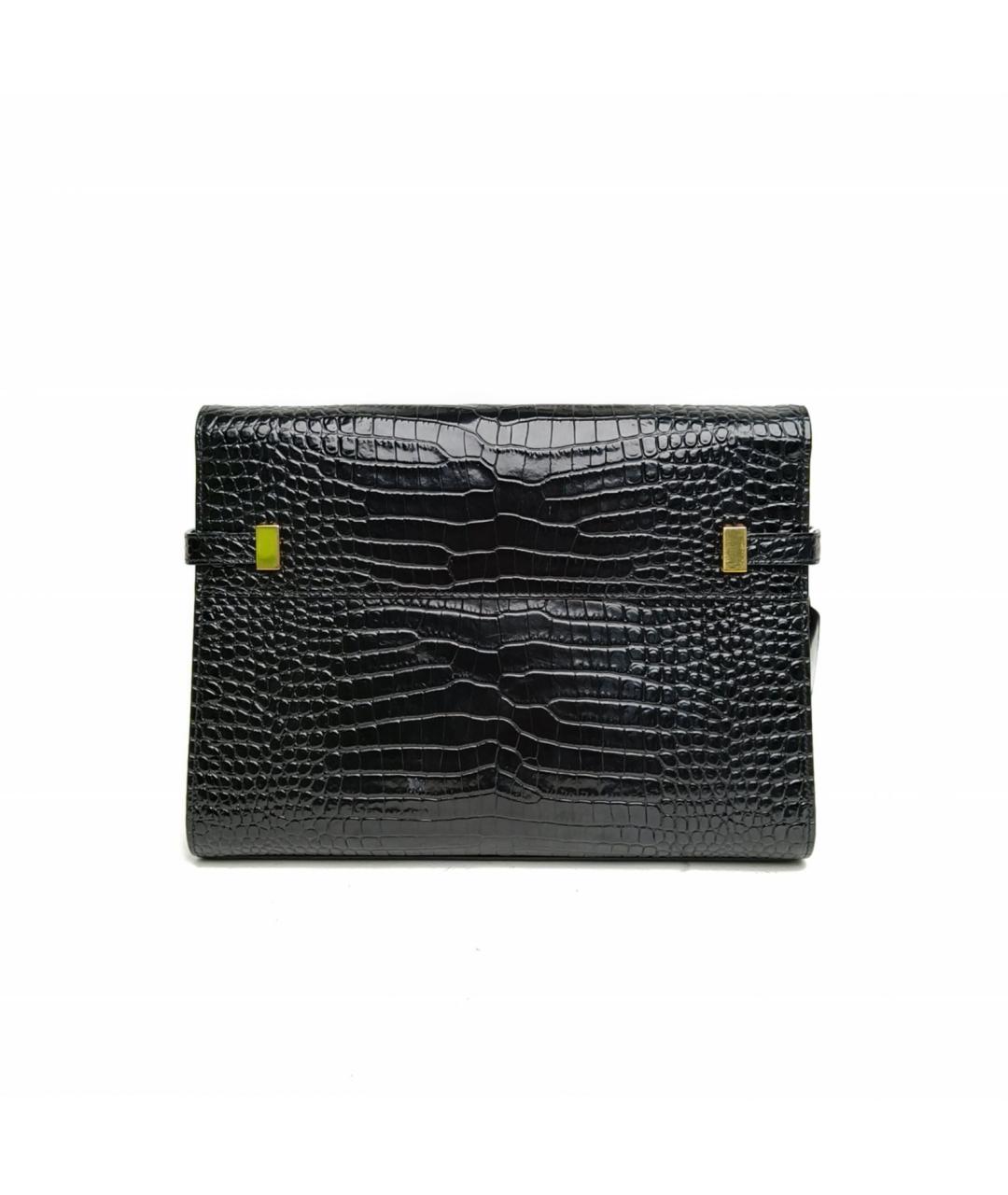 SAINT LAURENT Черная кожаная сумка через плечо, фото 4