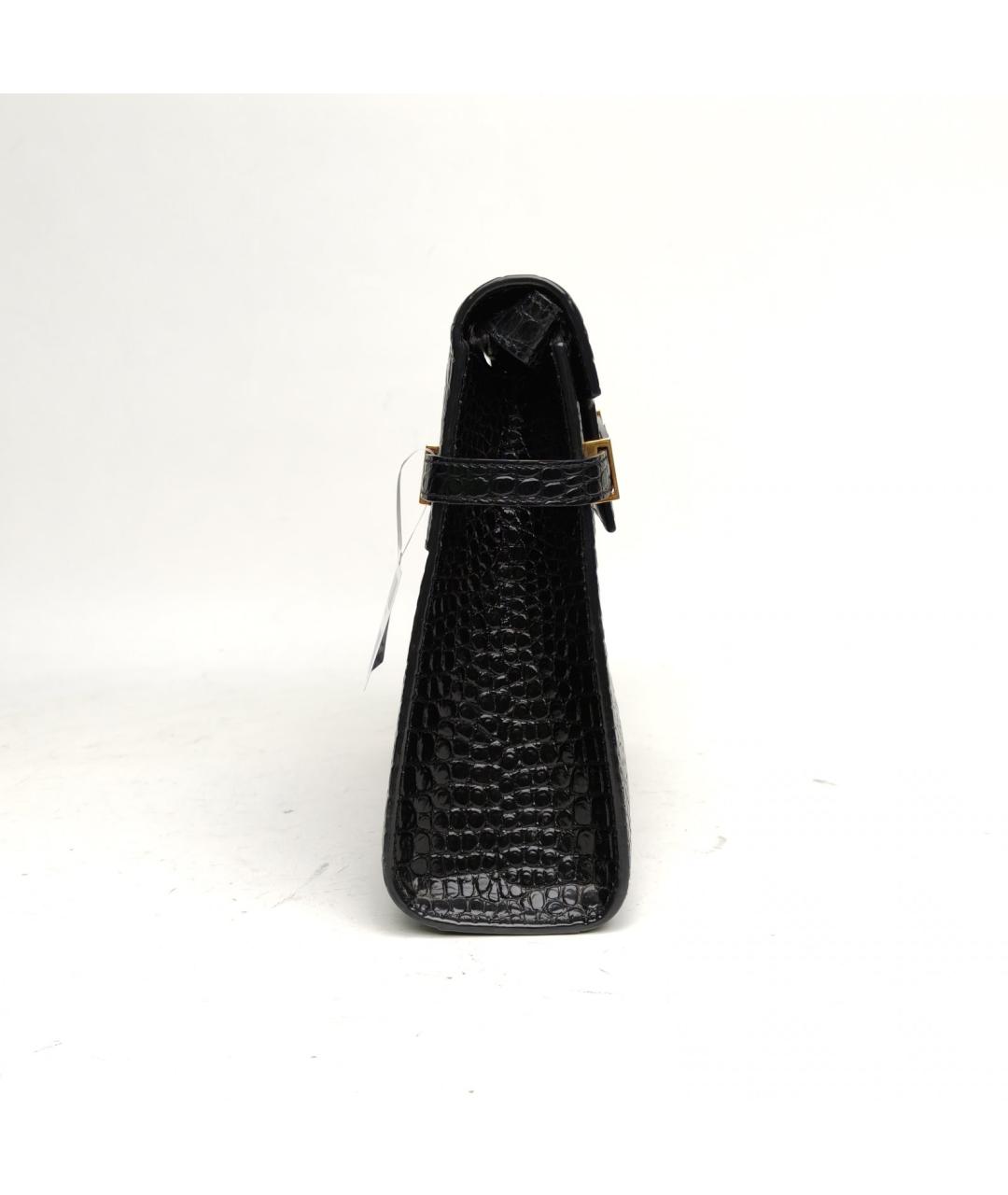 SAINT LAURENT Черная кожаная сумка через плечо, фото 5