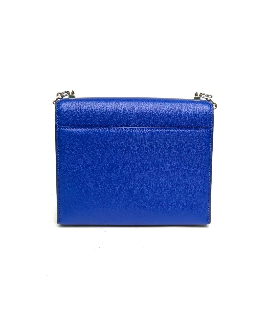 HERMES Синяя кожаная сумка через плечо, фото 7