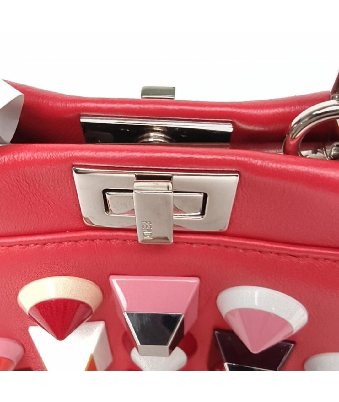 FENDI Красная кожаная сумка через плечо, фото 8