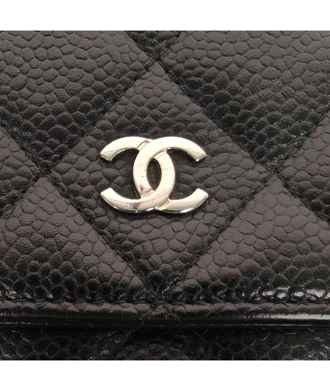 CHANEL Черная кожаная сумка через плечо, фото 7