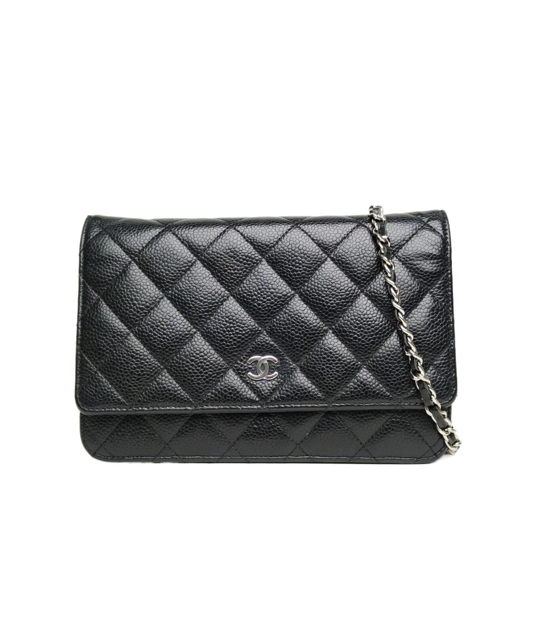 CHANEL Черная кожаная сумка через плечо, фото 1