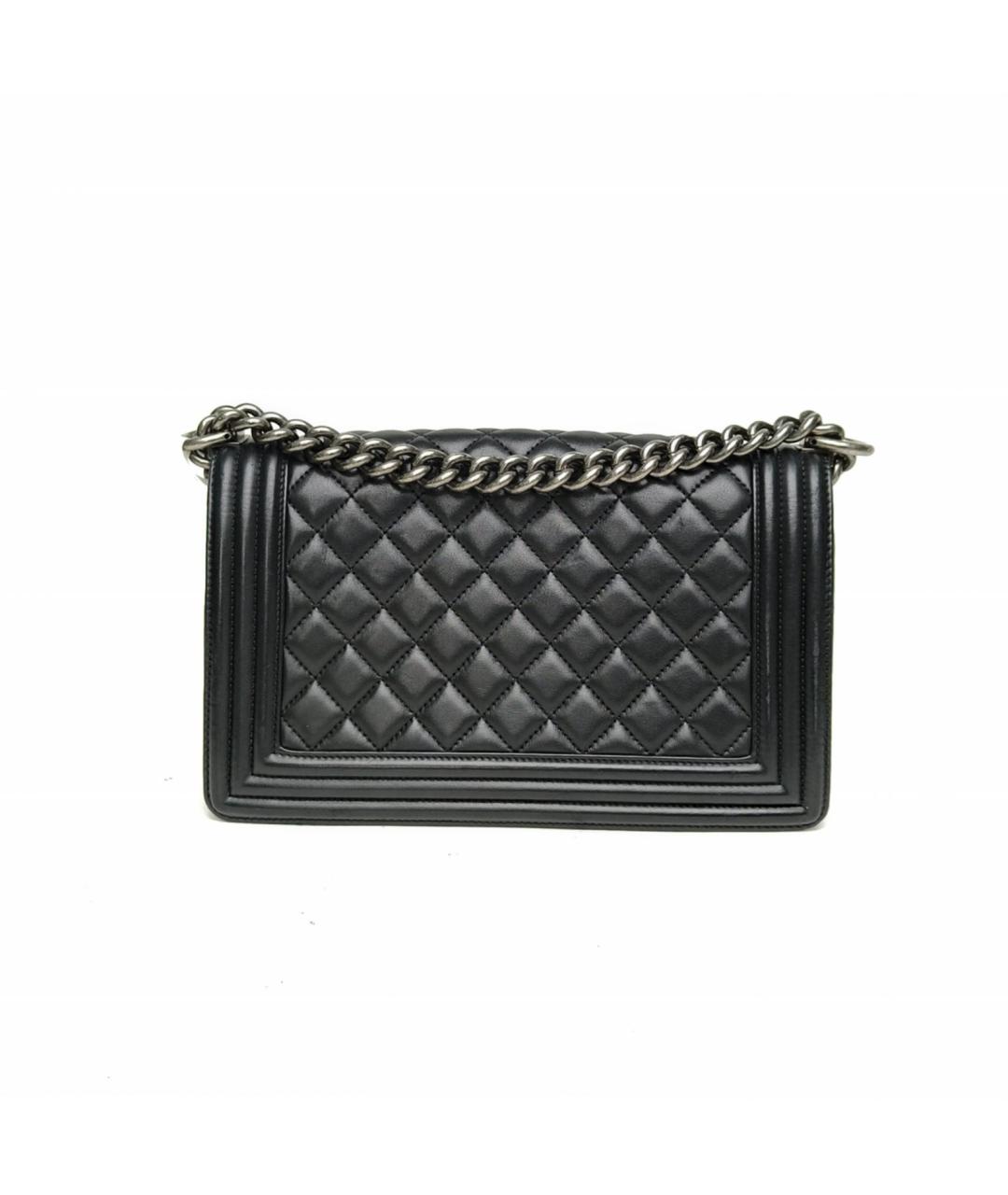 CHANEL Черная кожаная сумка через плечо, фото 4