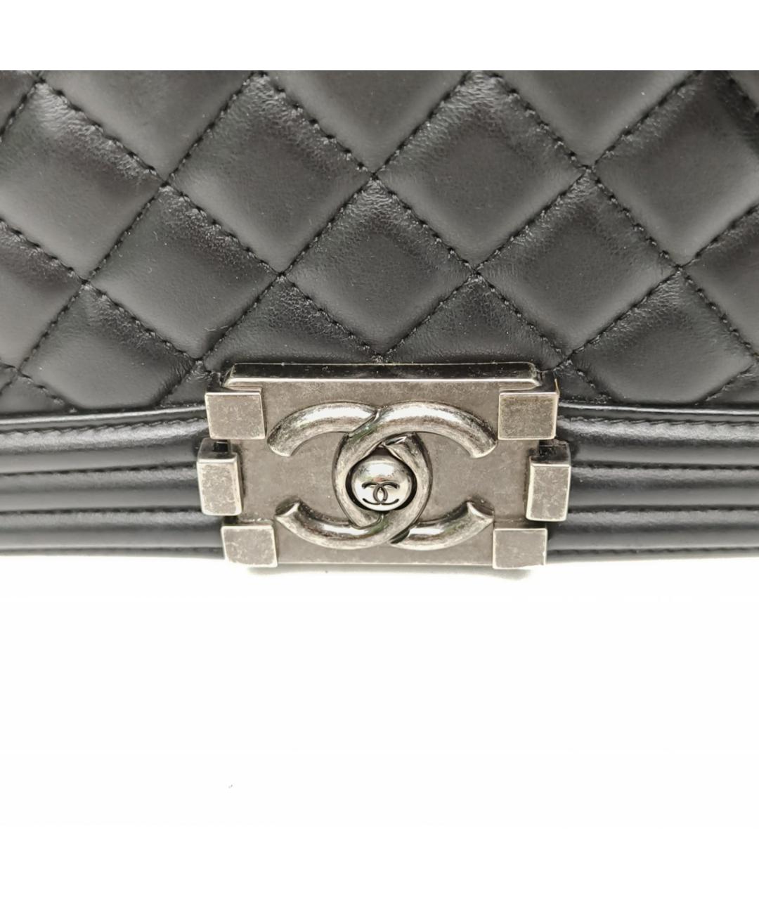 CHANEL Черная кожаная сумка через плечо, фото 8