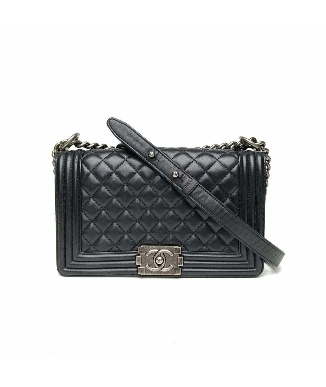 CHANEL Черная кожаная сумка через плечо, фото 2
