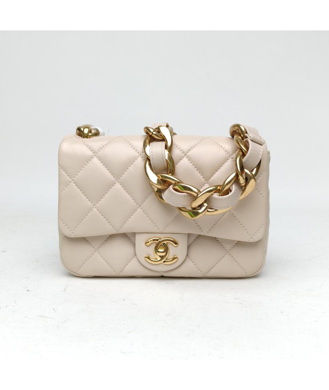 CHANEL Белая кожаная сумка через плечо, фото 2