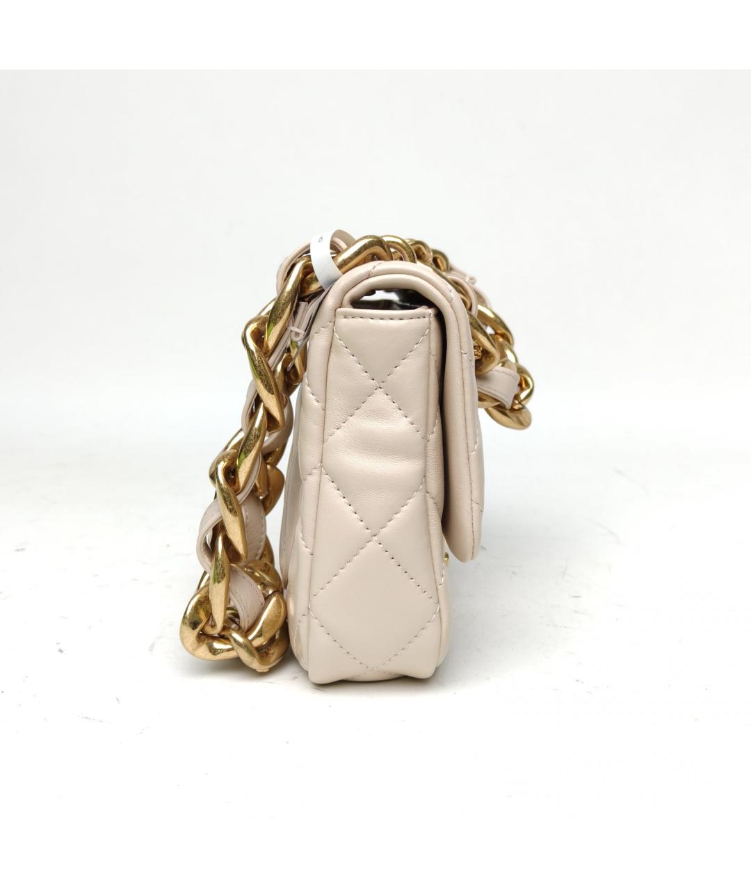 CHANEL Белая кожаная сумка через плечо, фото 5