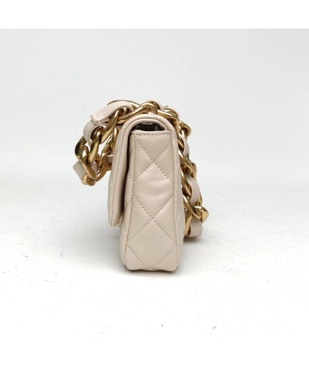 CHANEL Белая кожаная сумка через плечо, фото 3