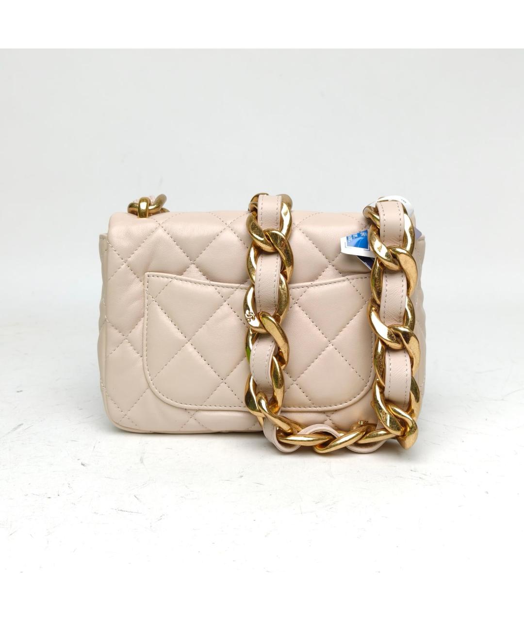 CHANEL Белая кожаная сумка через плечо, фото 4