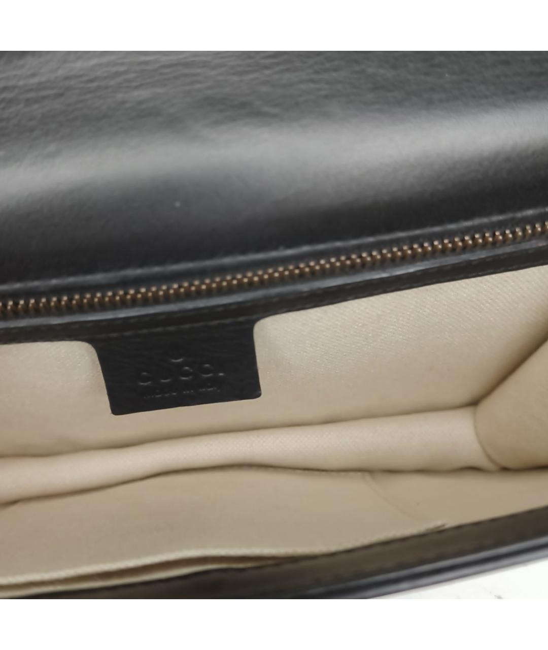 GUCCI Черная кожаная сумка через плечо, фото 7