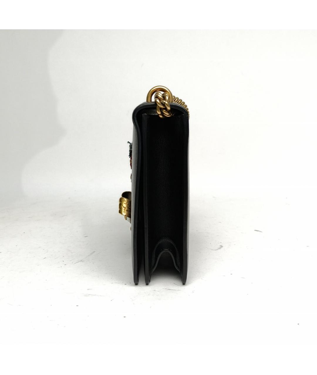 GUCCI Черная кожаная сумка через плечо, фото 3