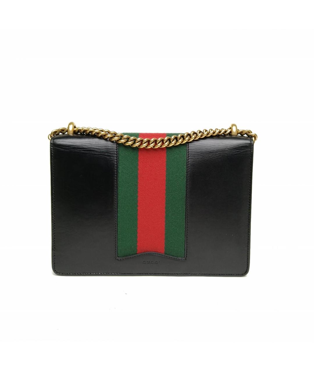 GUCCI Черная кожаная сумка через плечо, фото 4