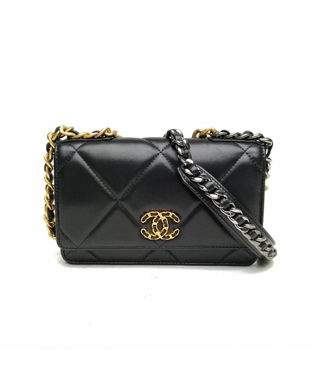 CHANEL Черная кожаная сумка через плечо, фото 2