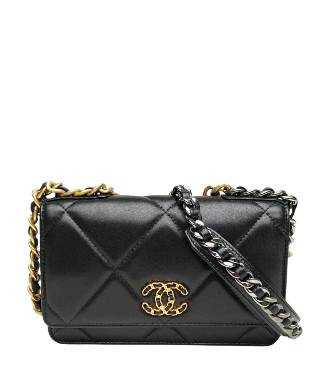 CHANEL Черная кожаная сумка через плечо, фото 1