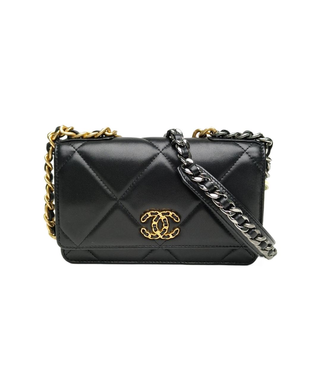 CHANEL Черная кожаная сумка через плечо, фото 10