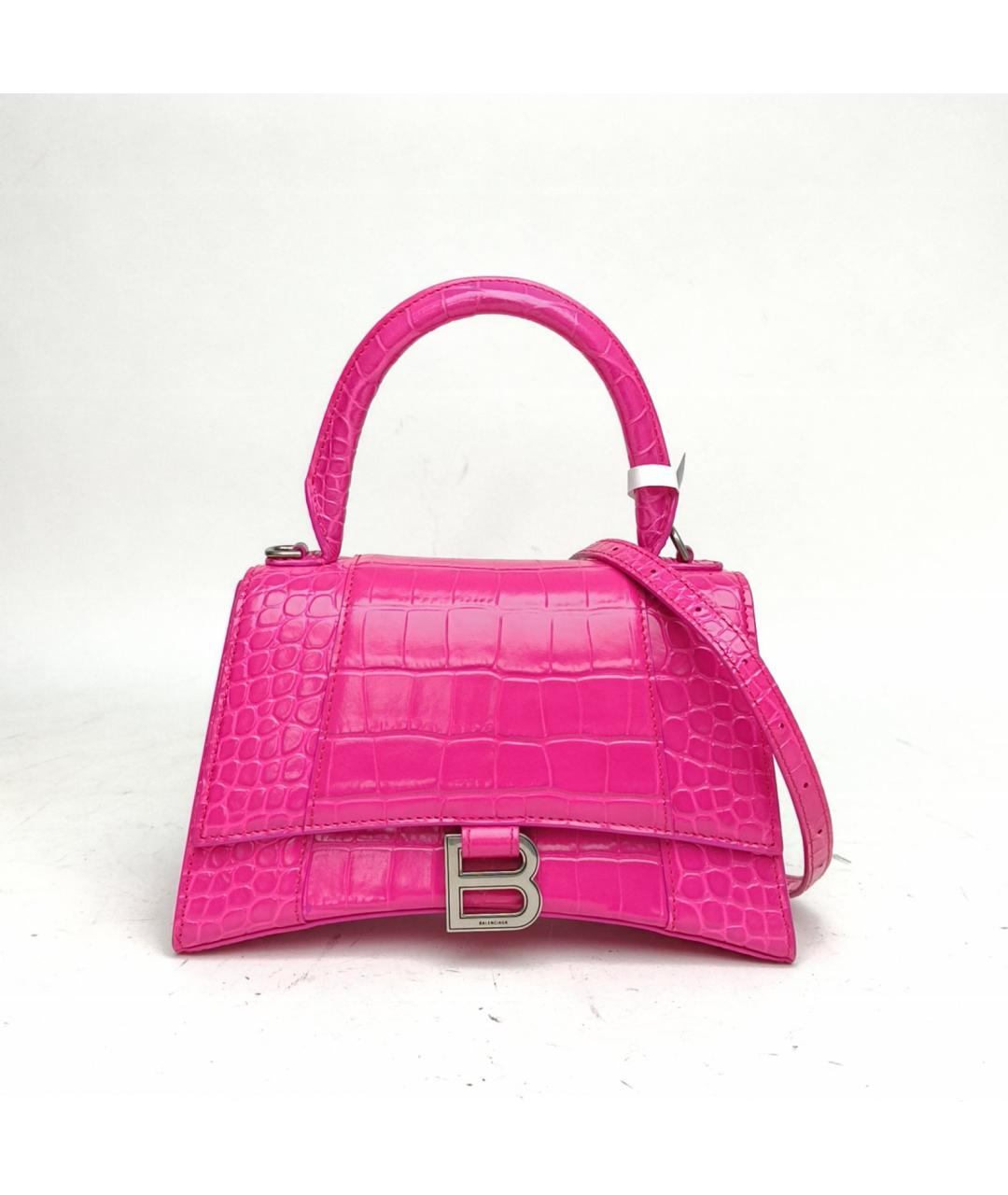 BALENCIAGA Фуксия кожаная сумка через плечо, фото 2