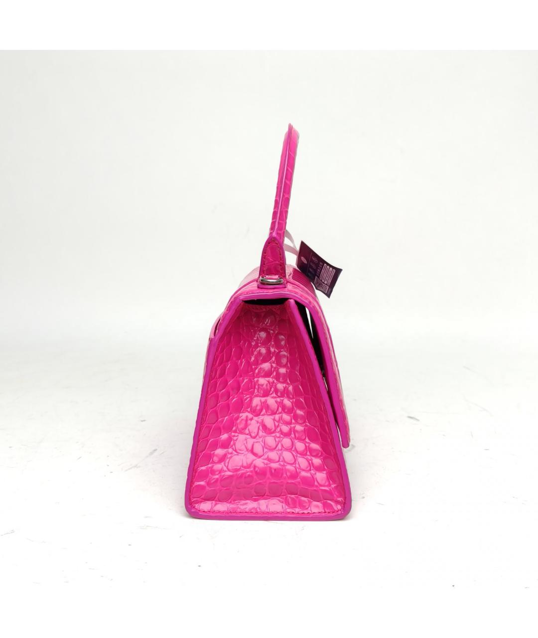 BALENCIAGA Фуксия кожаная сумка через плечо, фото 5