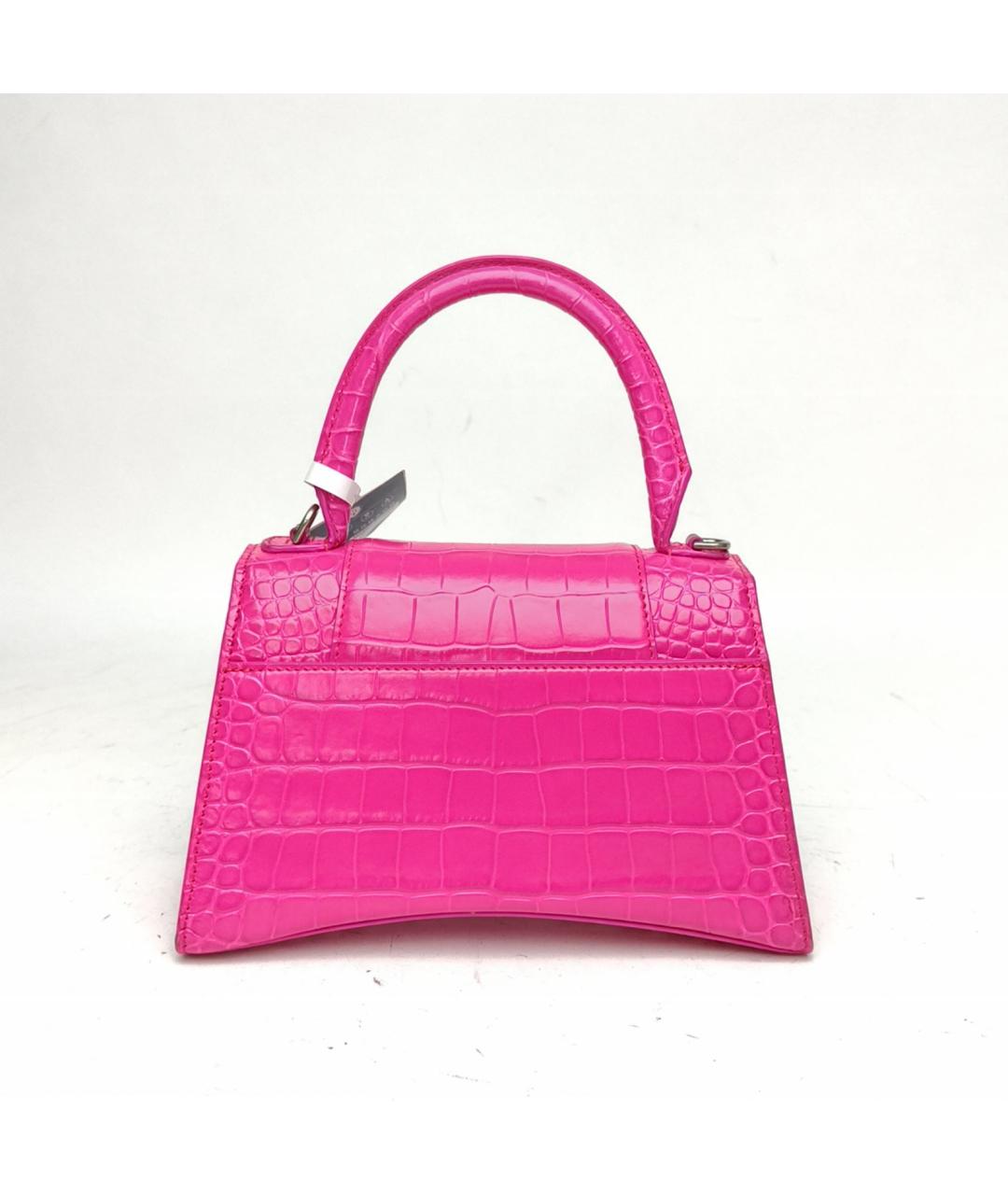 BALENCIAGA Фуксия кожаная сумка через плечо, фото 4