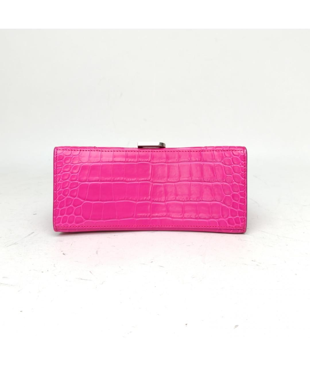 BALENCIAGA Фуксия кожаная сумка через плечо, фото 6