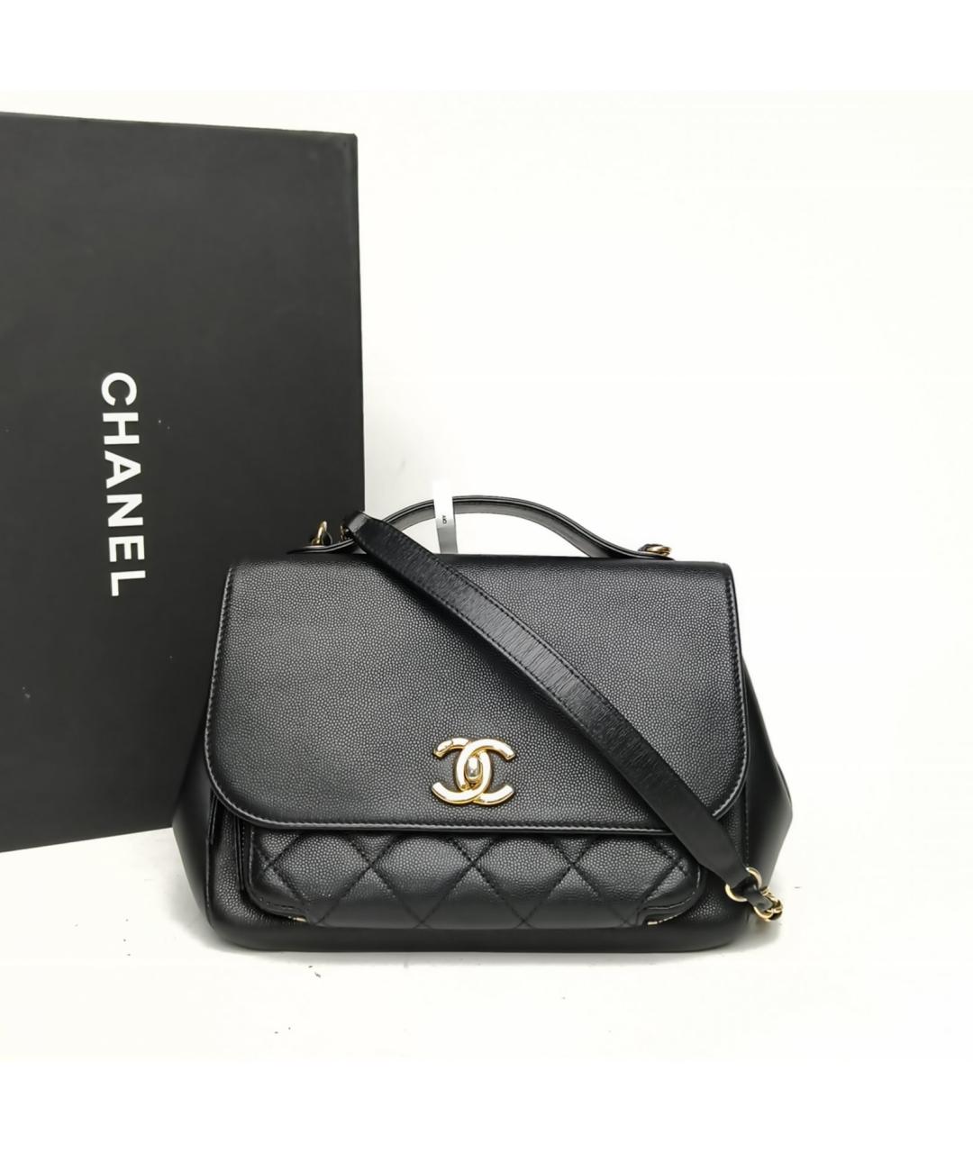 CHANEL Черная кожаная сумка через плечо, фото 9