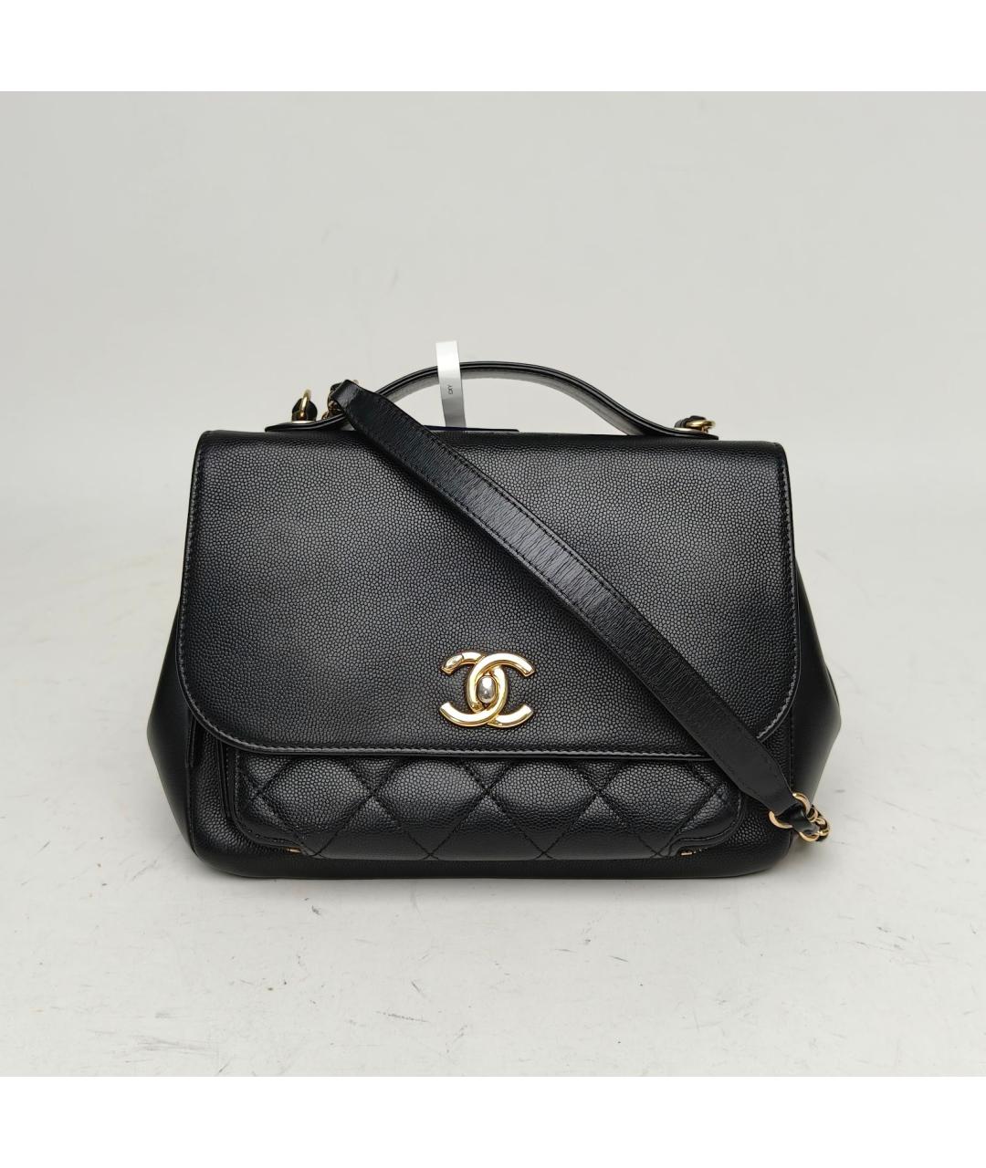 CHANEL Черная кожаная сумка через плечо, фото 2
