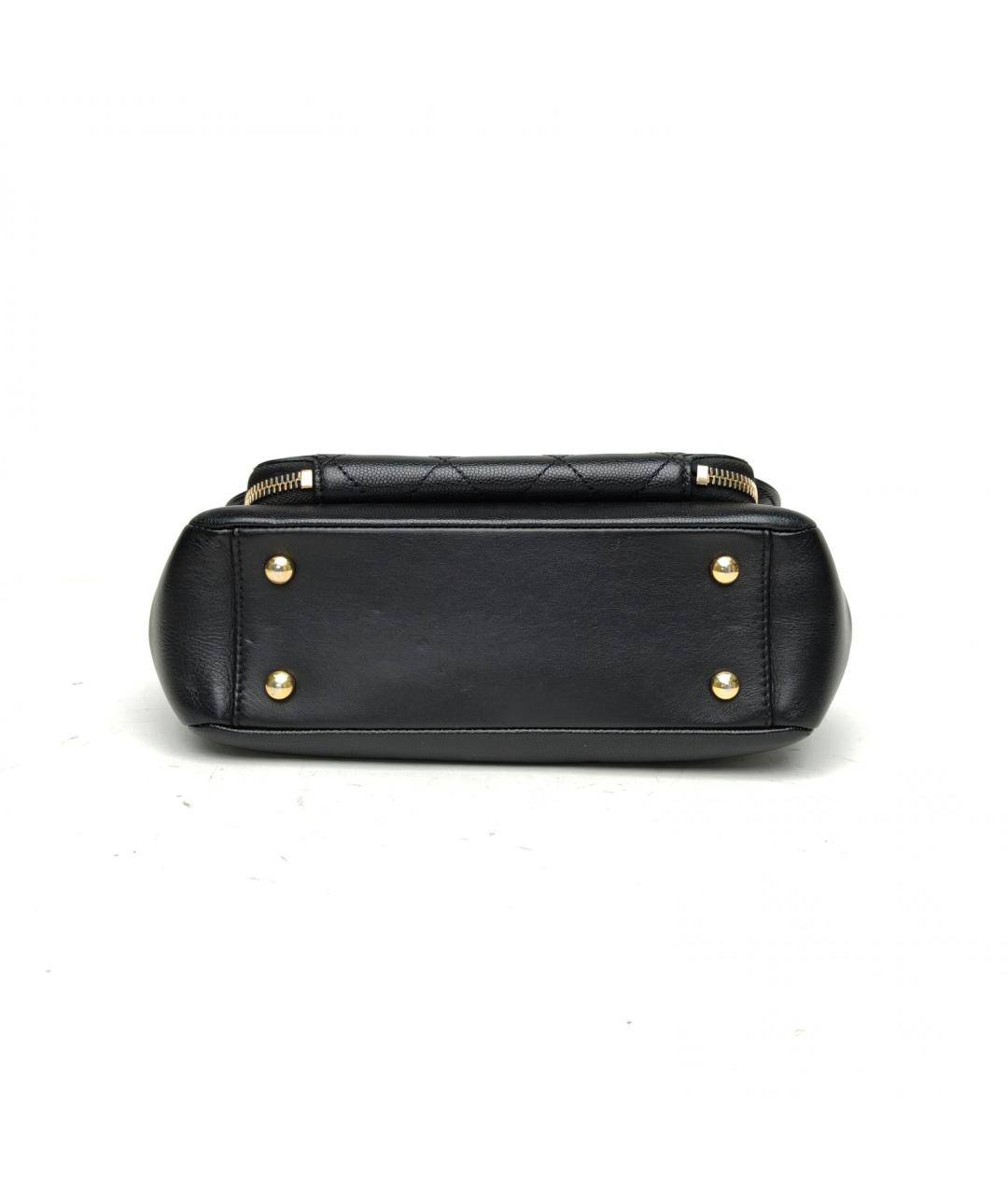 CHANEL Черная кожаная сумка через плечо, фото 6