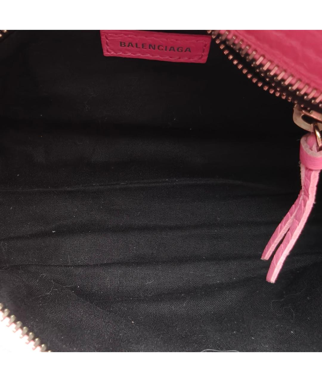 BALENCIAGA Розовая кожаная сумка с короткими ручками, фото 6
