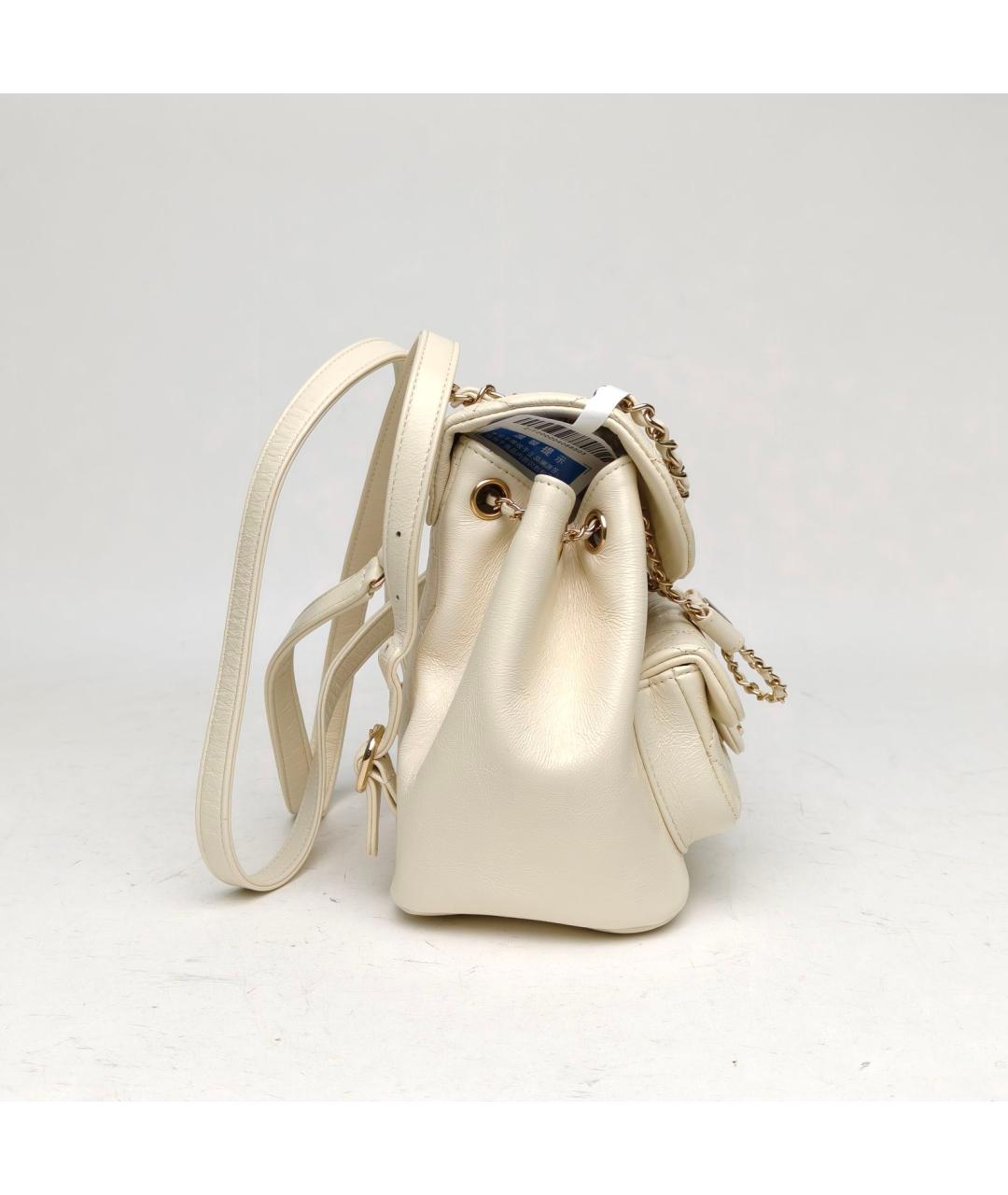 CHANEL Белый кожаный рюкзак, фото 2