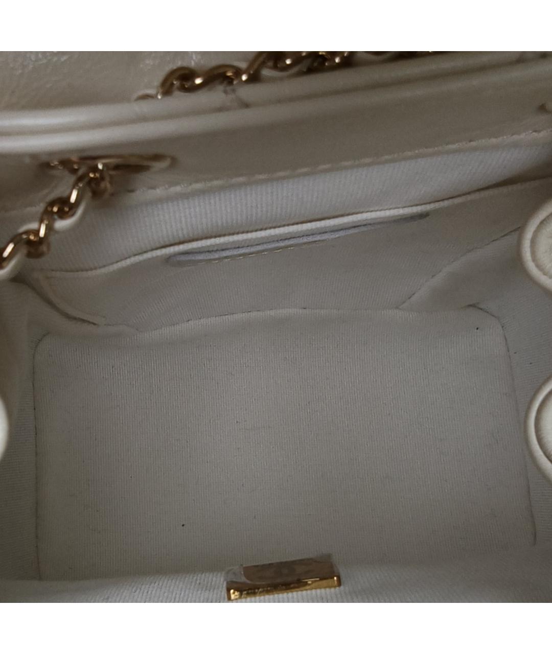 CHANEL Белый кожаный рюкзак, фото 5