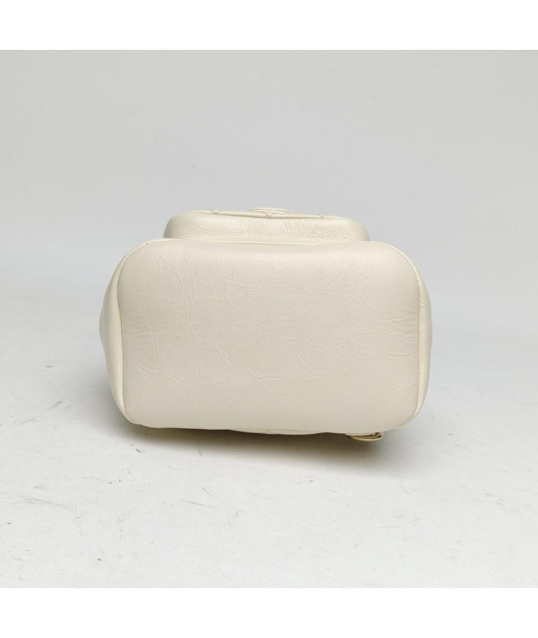 CHANEL Белый кожаный рюкзак, фото 3