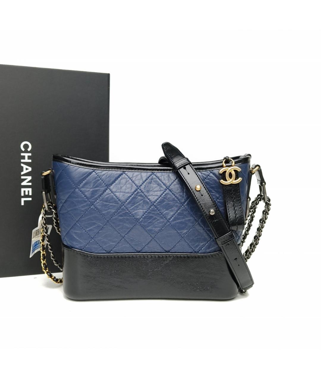 CHANEL Синяя кожаная сумка через плечо, фото 9