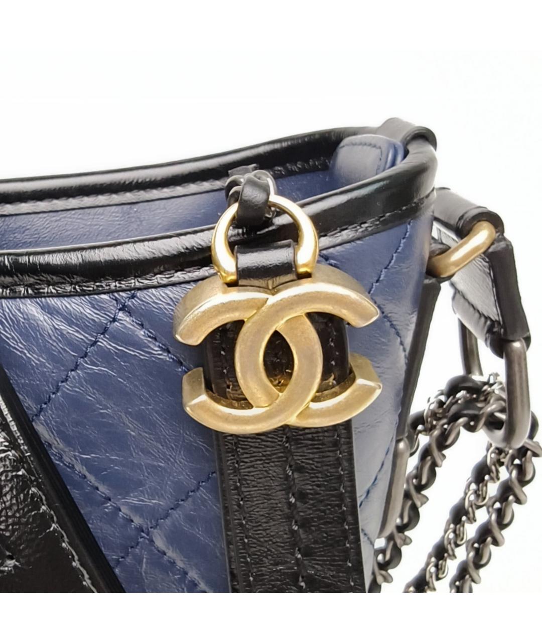 CHANEL Синяя кожаная сумка через плечо, фото 7