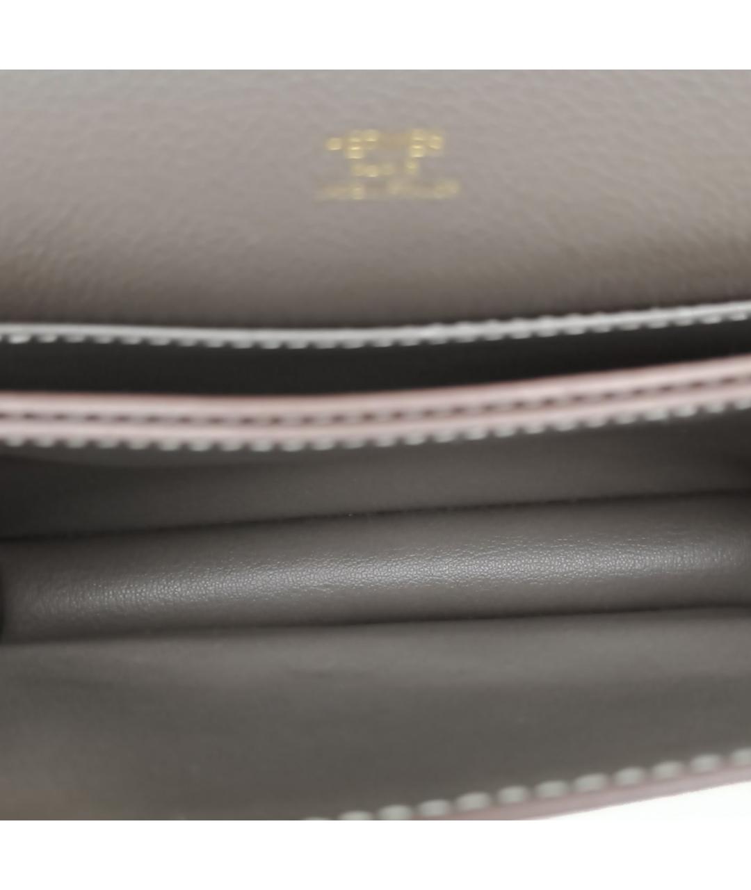 HERMES Серая кожаная сумка через плечо, фото 7