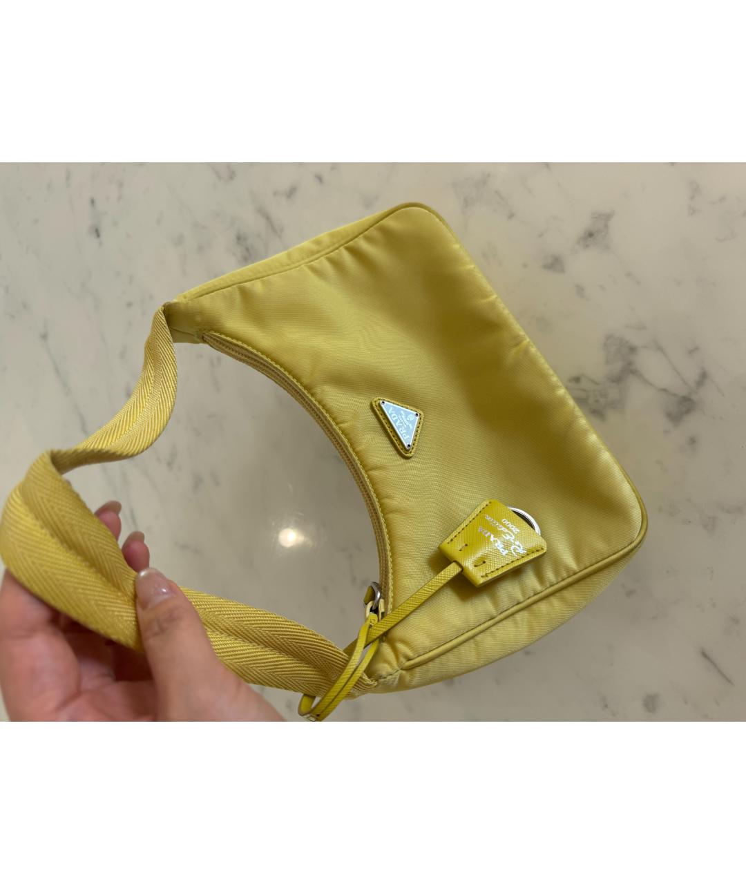 PRADA Желтая сумка через плечо, фото 7