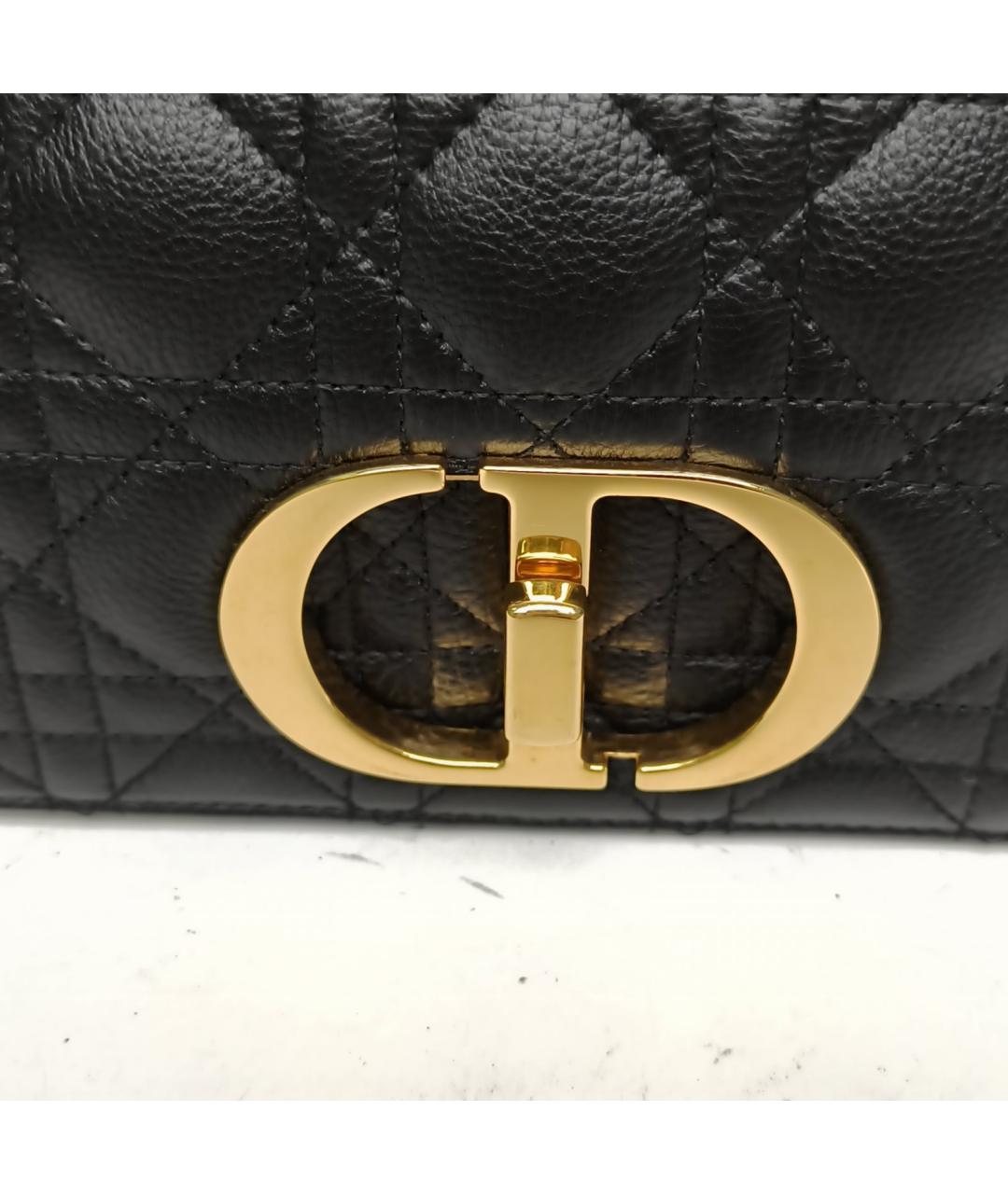 CHRISTIAN DIOR Черная кожаная сумка через плечо, фото 8