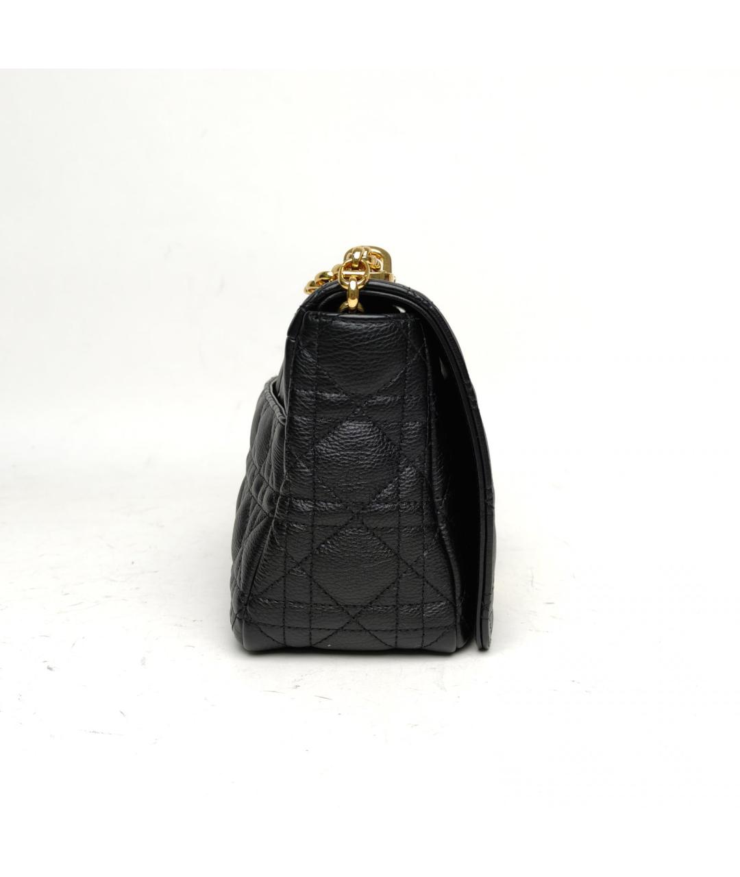 CHRISTIAN DIOR Черная кожаная сумка через плечо, фото 5