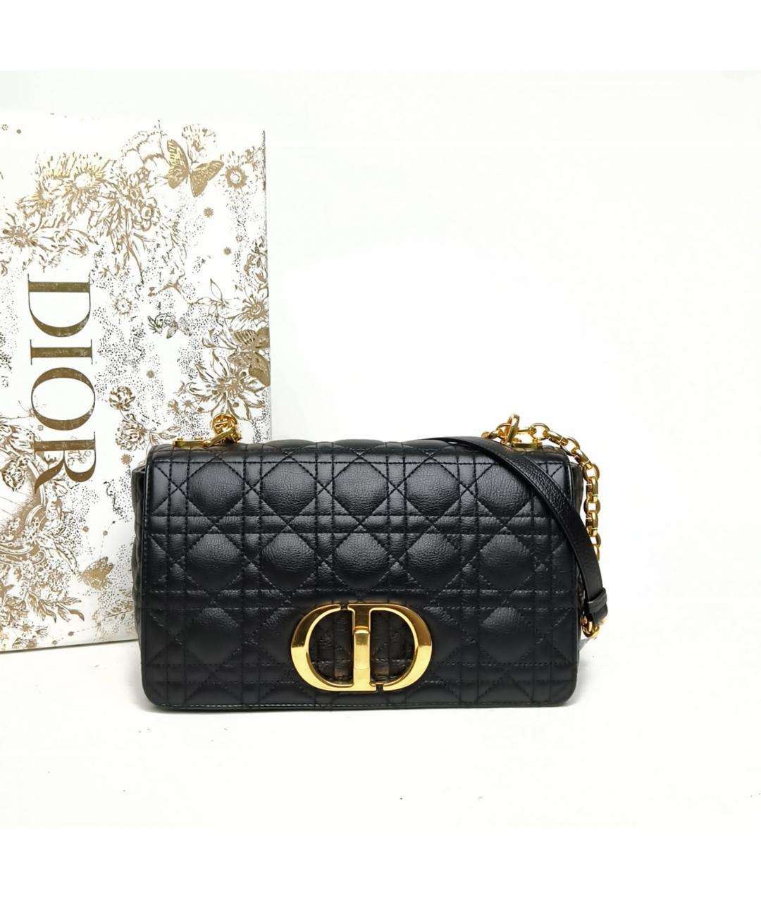 CHRISTIAN DIOR Черная кожаная сумка через плечо, фото 9