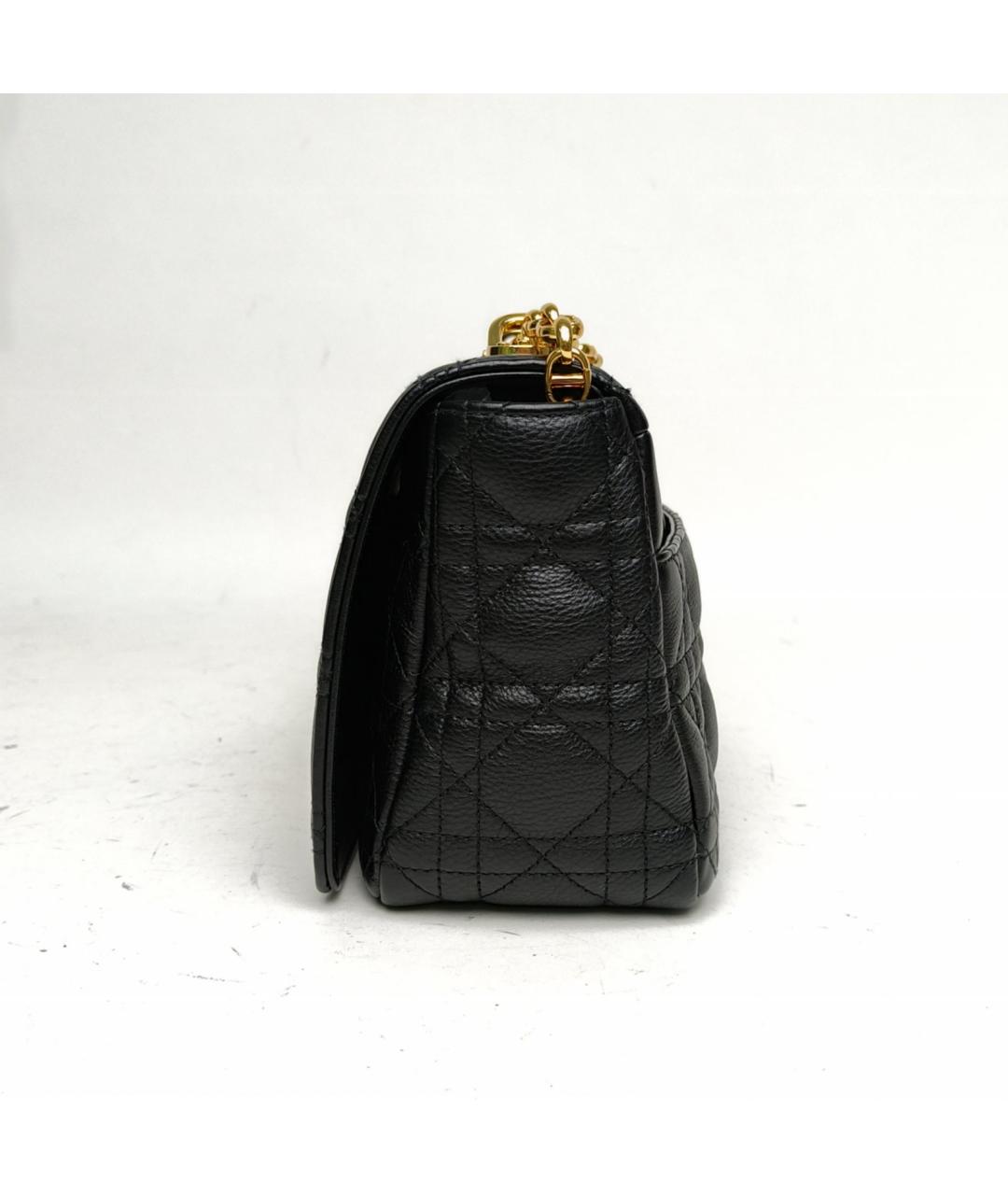 CHRISTIAN DIOR Черная кожаная сумка через плечо, фото 3