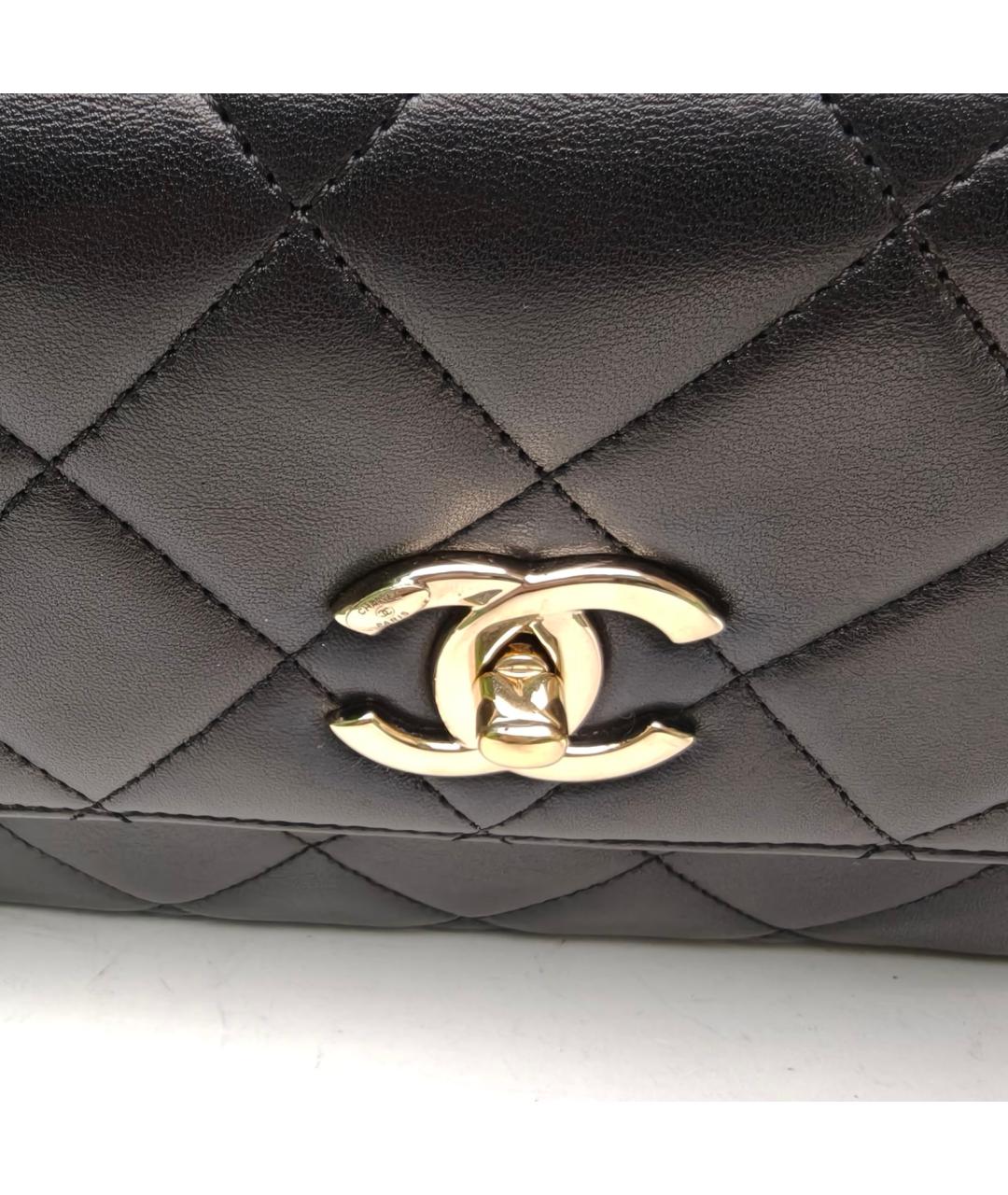 CHANEL Черная кожаная сумка через плечо, фото 7