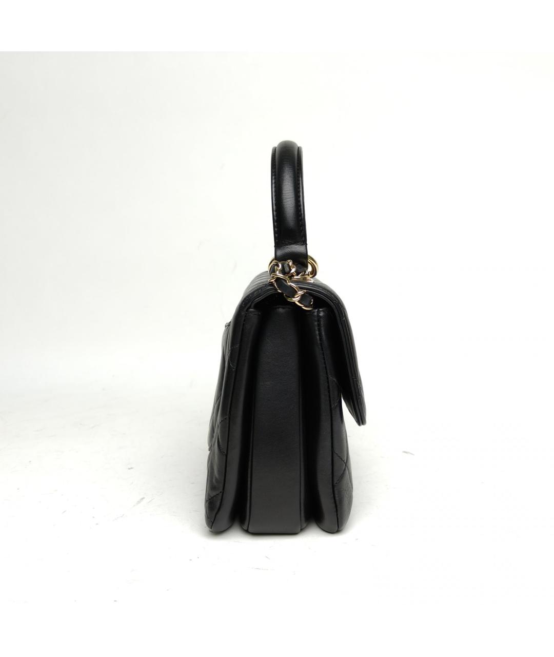 CHANEL Черная кожаная сумка через плечо, фото 5