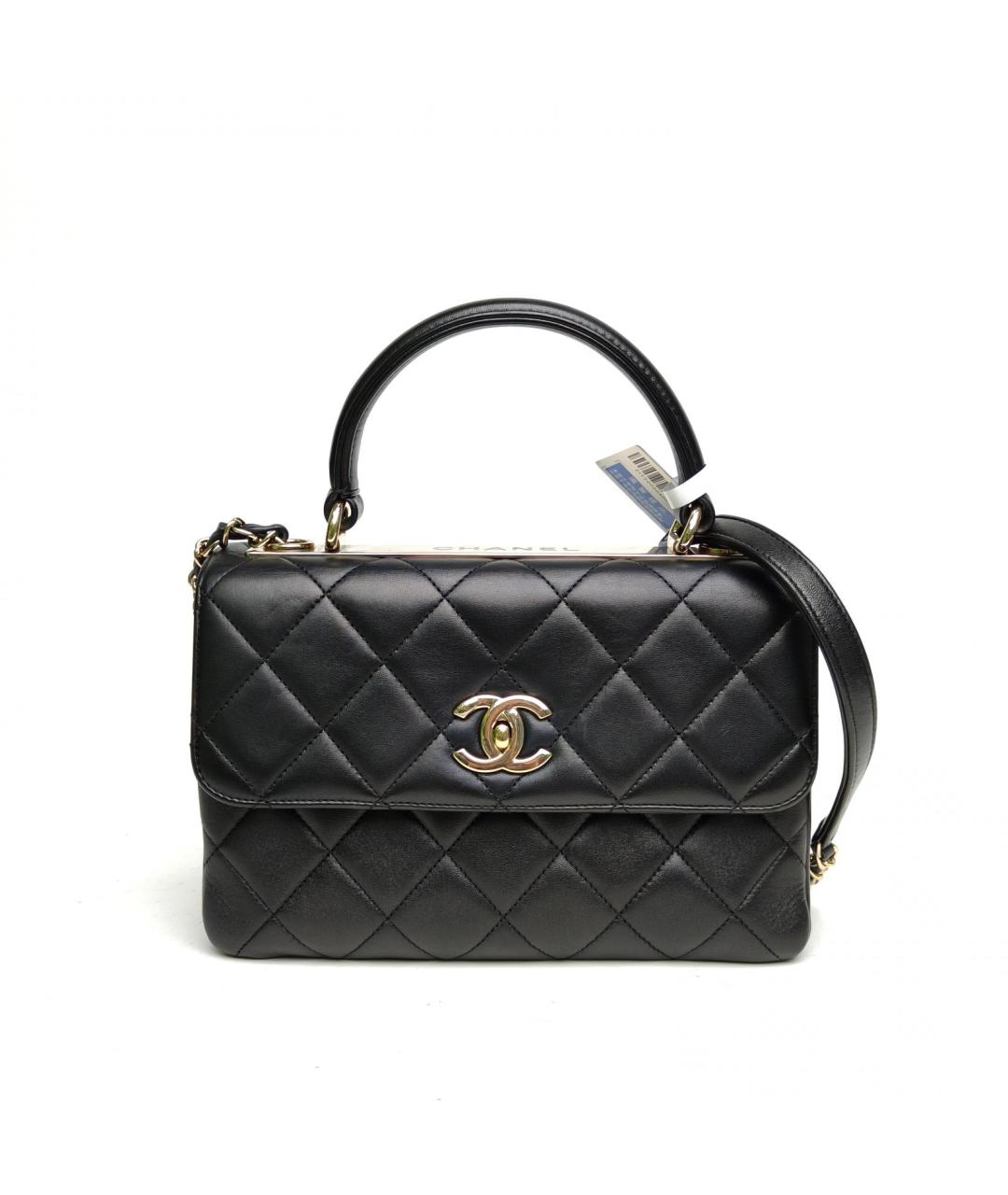 CHANEL Черная кожаная сумка через плечо, фото 2