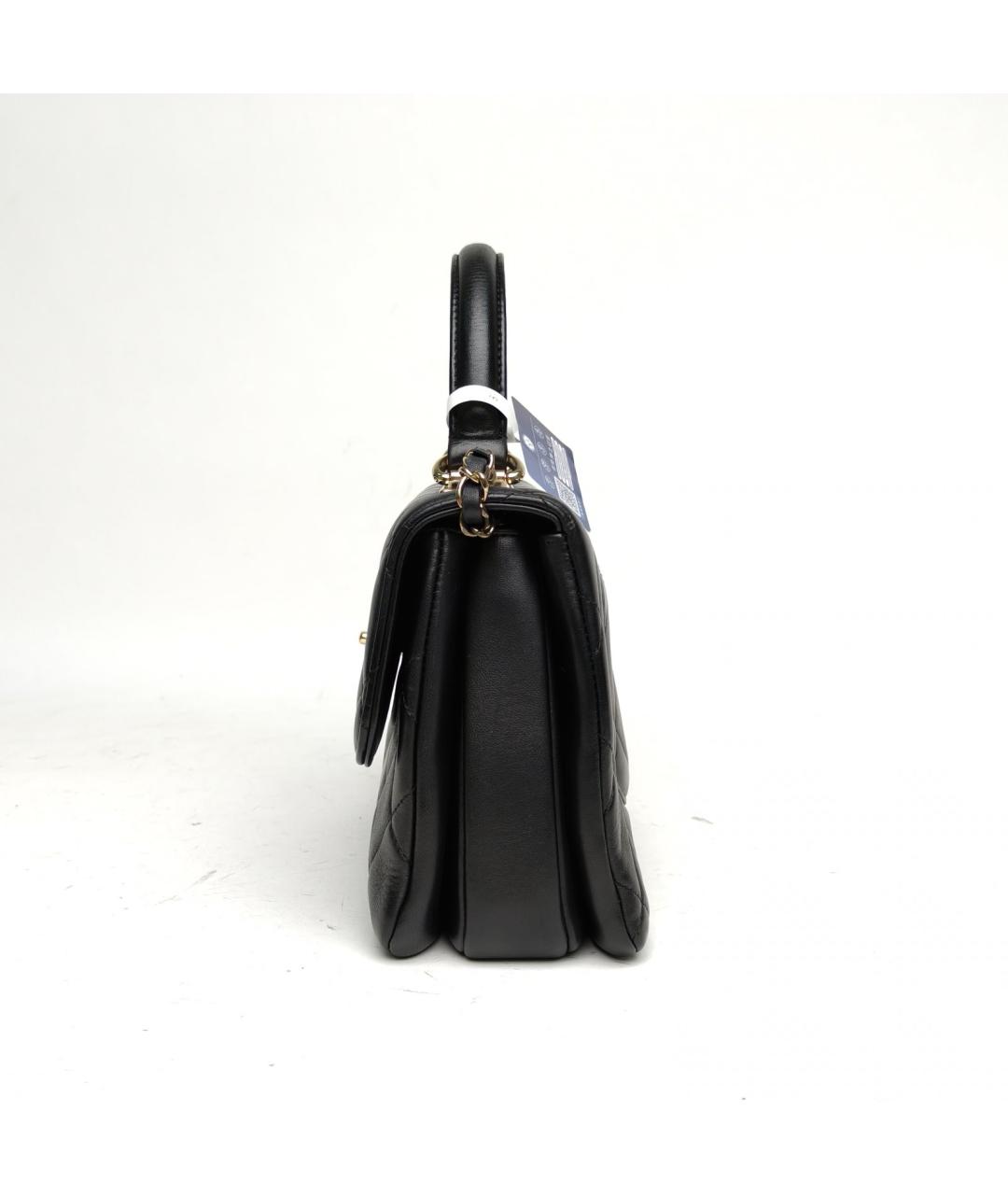 CHANEL Черная кожаная сумка через плечо, фото 3