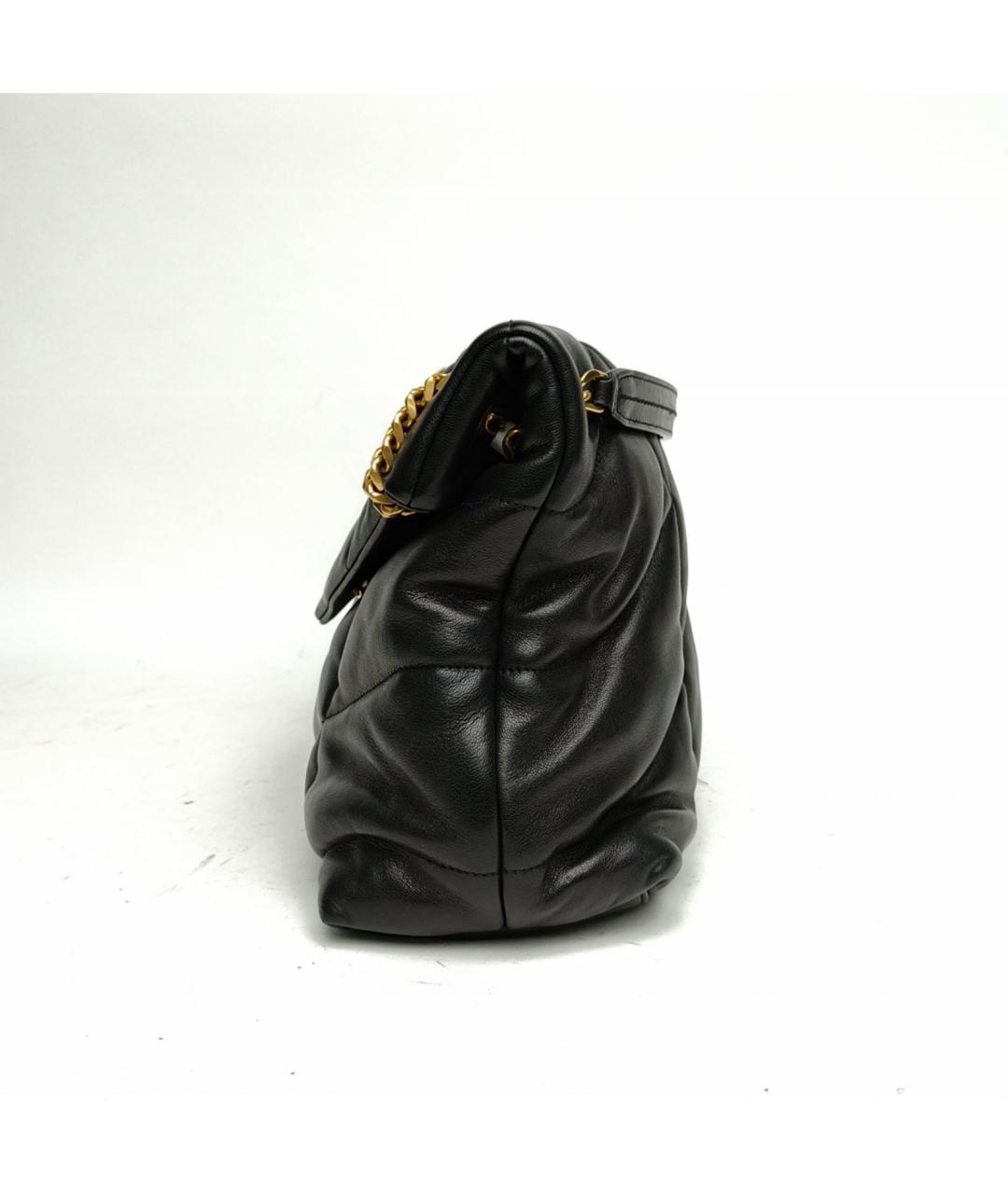 SAINT LAURENT Черная кожаная сумка через плечо, фото 3