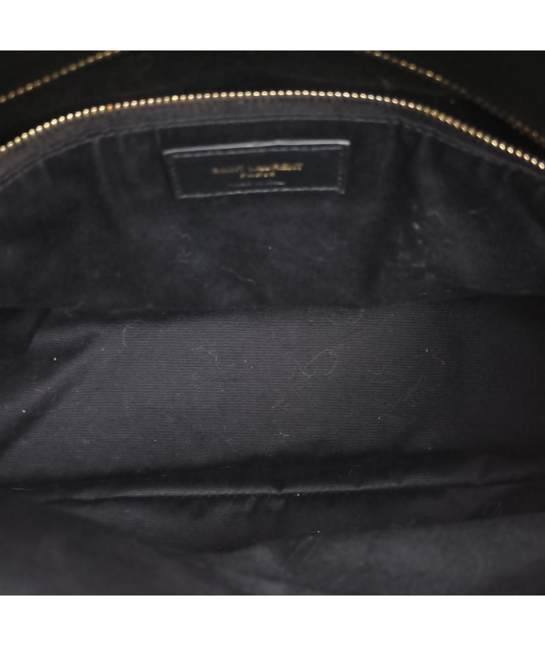 SAINT LAURENT Черная кожаная сумка через плечо, фото 7