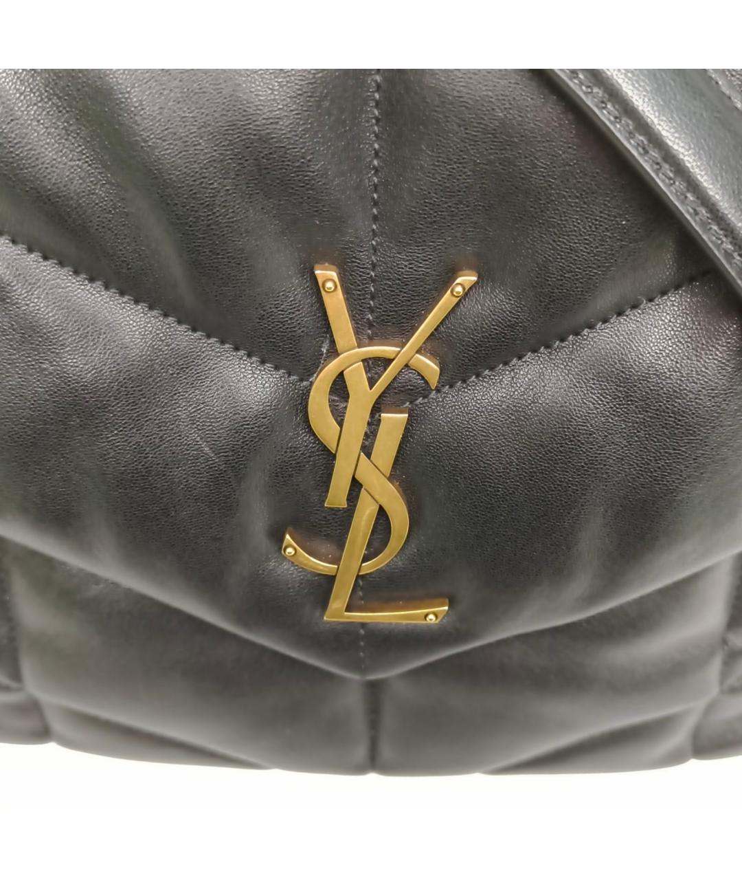 SAINT LAURENT Черная кожаная сумка через плечо, фото 8