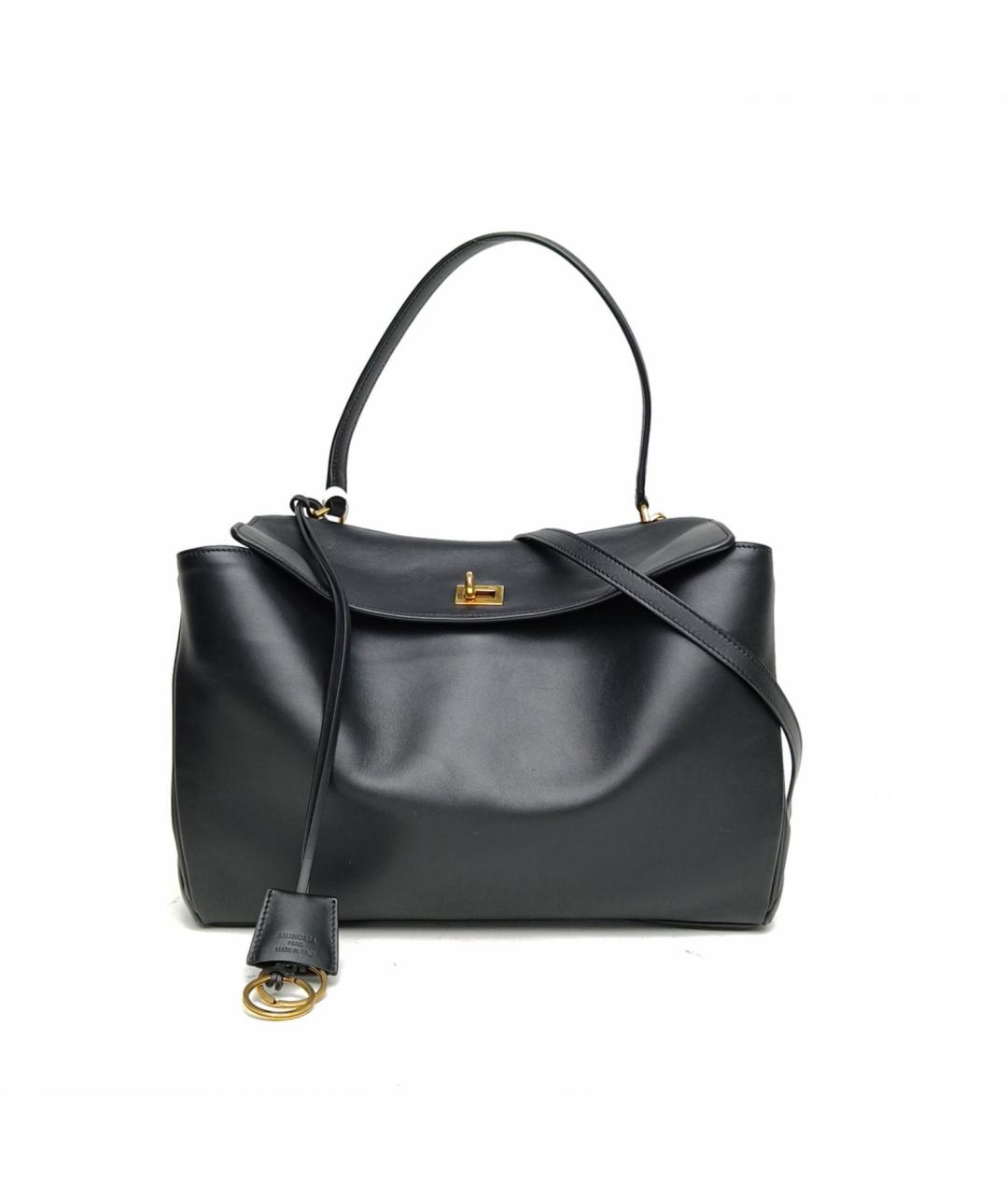 BALENCIAGA Черная кожаная сумка через плечо, фото 2