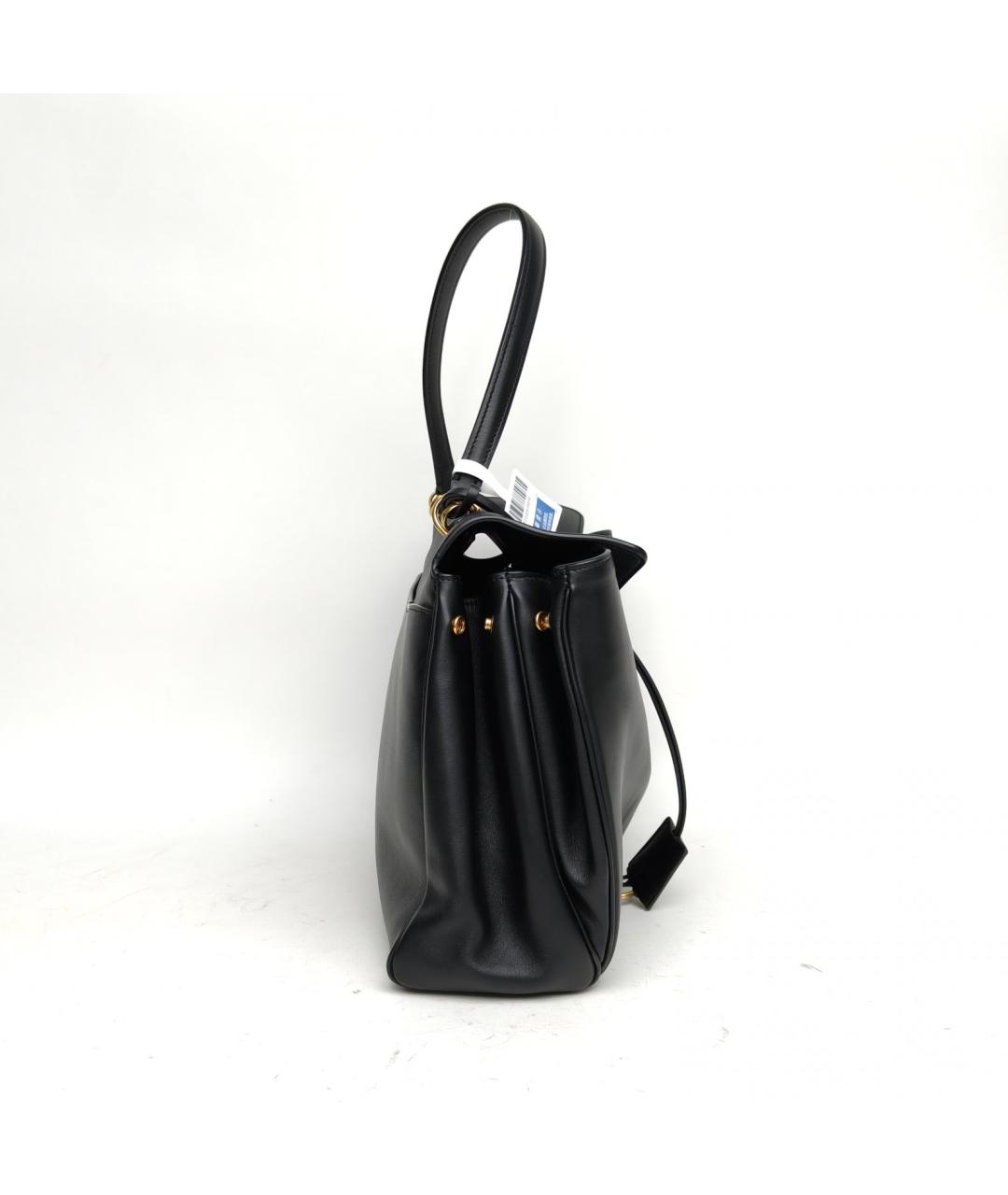 BALENCIAGA Черная кожаная сумка через плечо, фото 5