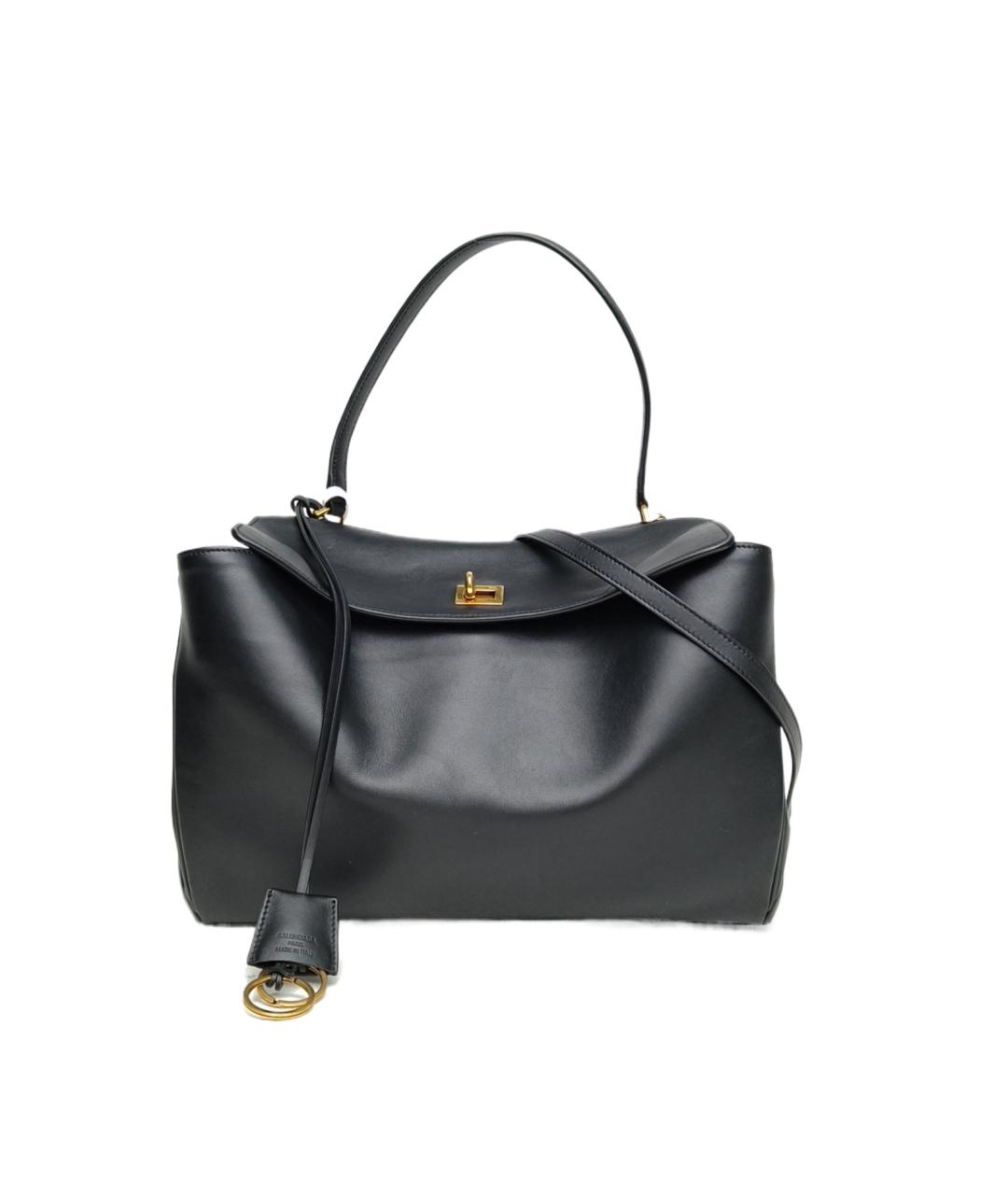 BALENCIAGA Черная кожаная сумка через плечо, фото 1