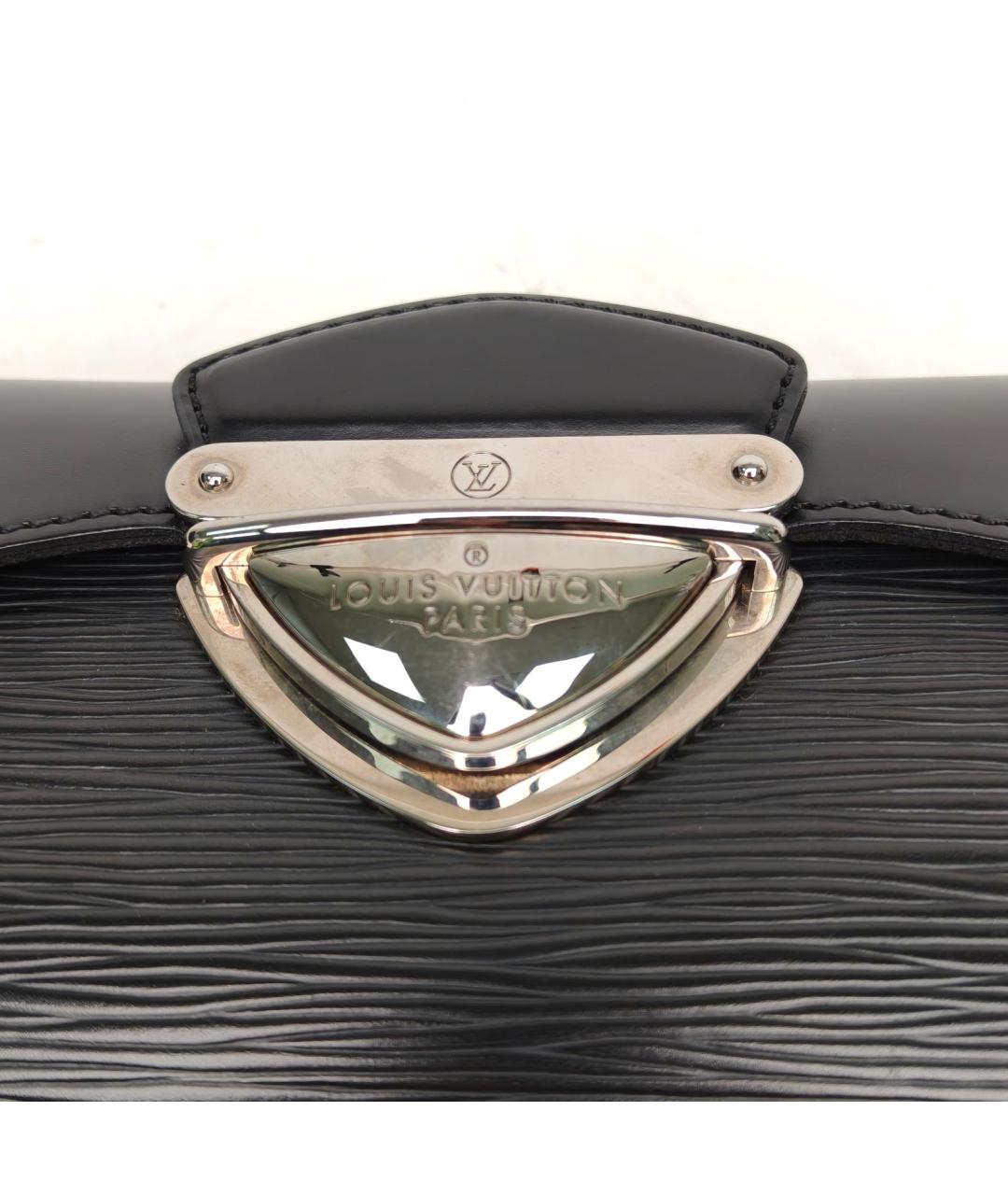 LOUIS VUITTON Черная кожаная сумка через плечо, фото 7