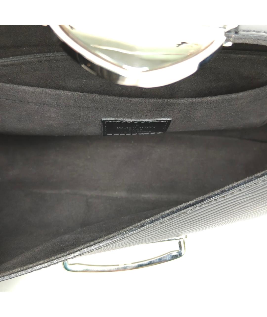 LOUIS VUITTON Черная кожаная сумка через плечо, фото 8